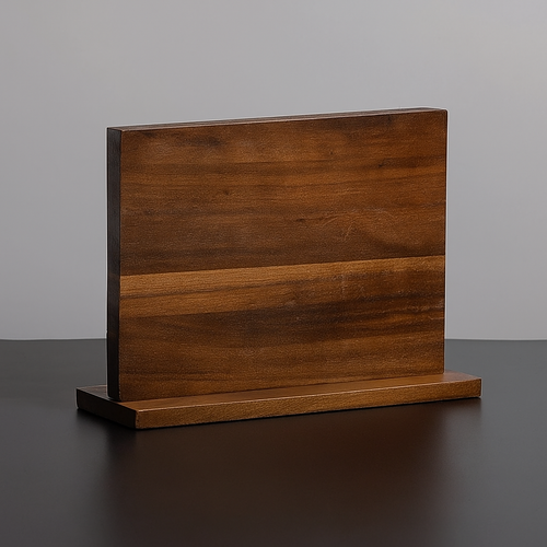 Mori Atelier Double-Sided Magnetic Knife Block – Natural Wood Display Stand