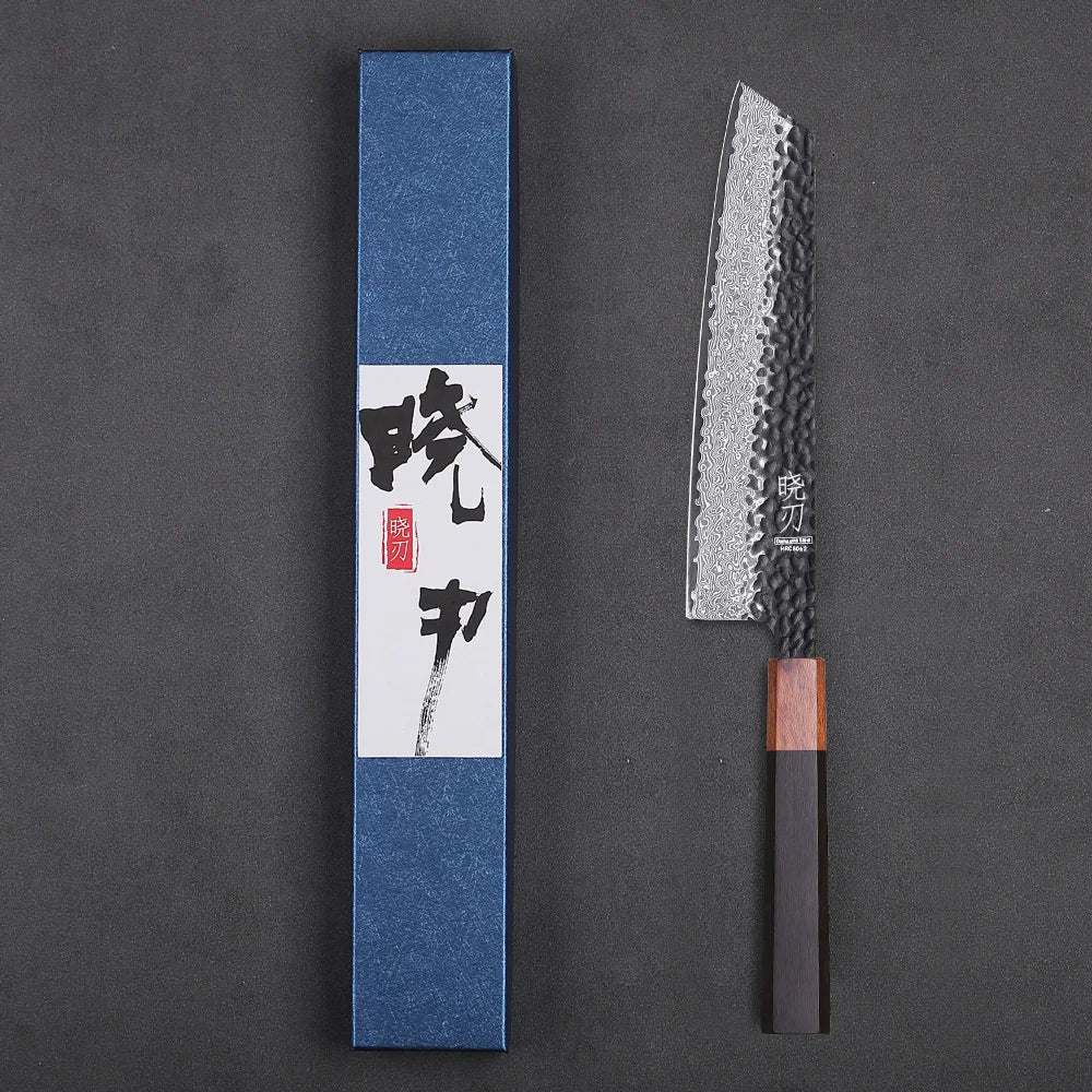 Mori Atelier Kiritsuke Chef’s Knife – 8.2" Damascus Steel